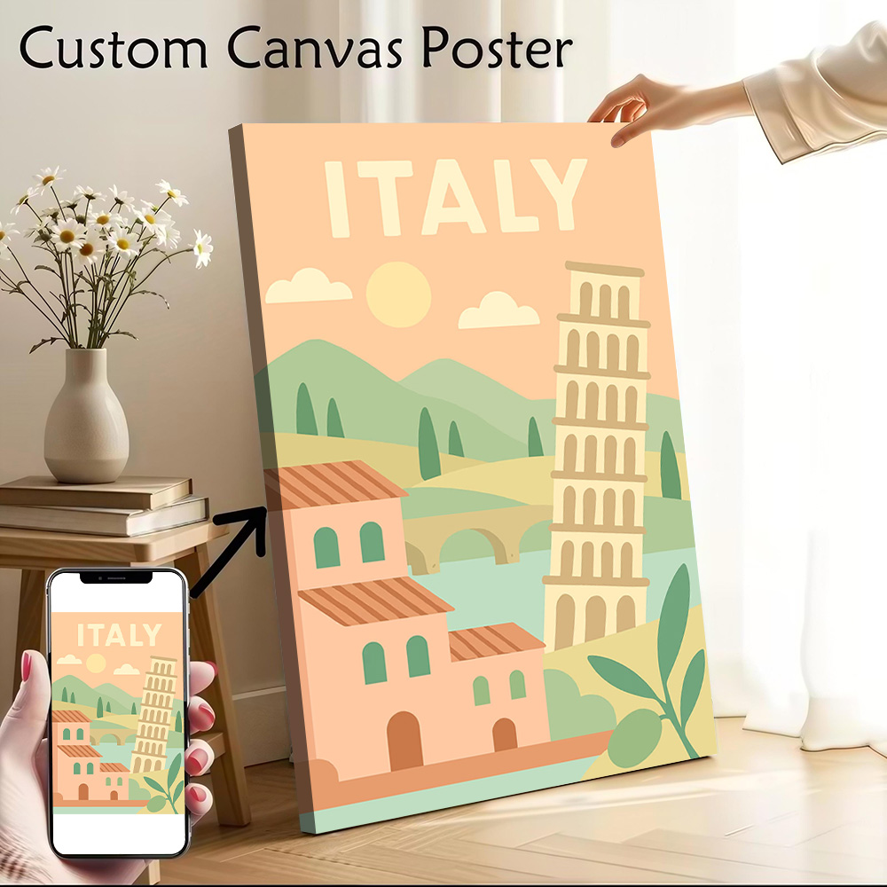 Travel Accessories Italy - Italië Reizen Canvas Wall Arts Poster