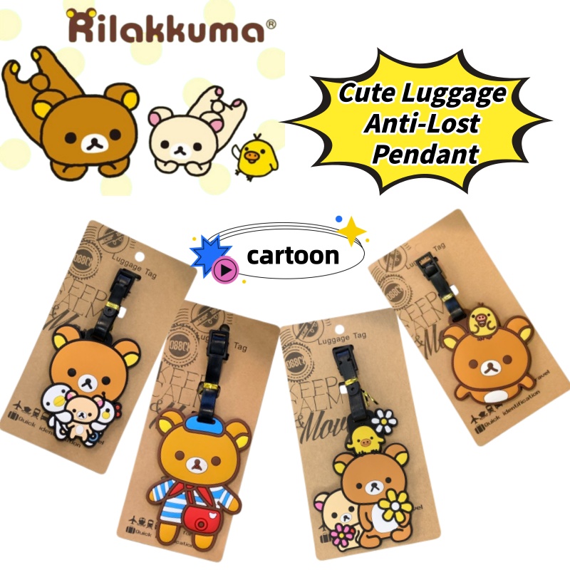 Travel Accessories Set - Rilakkuma Creatief Gepersonaliseerd Bagage-etiket Anti-Verlieshanger Schattig