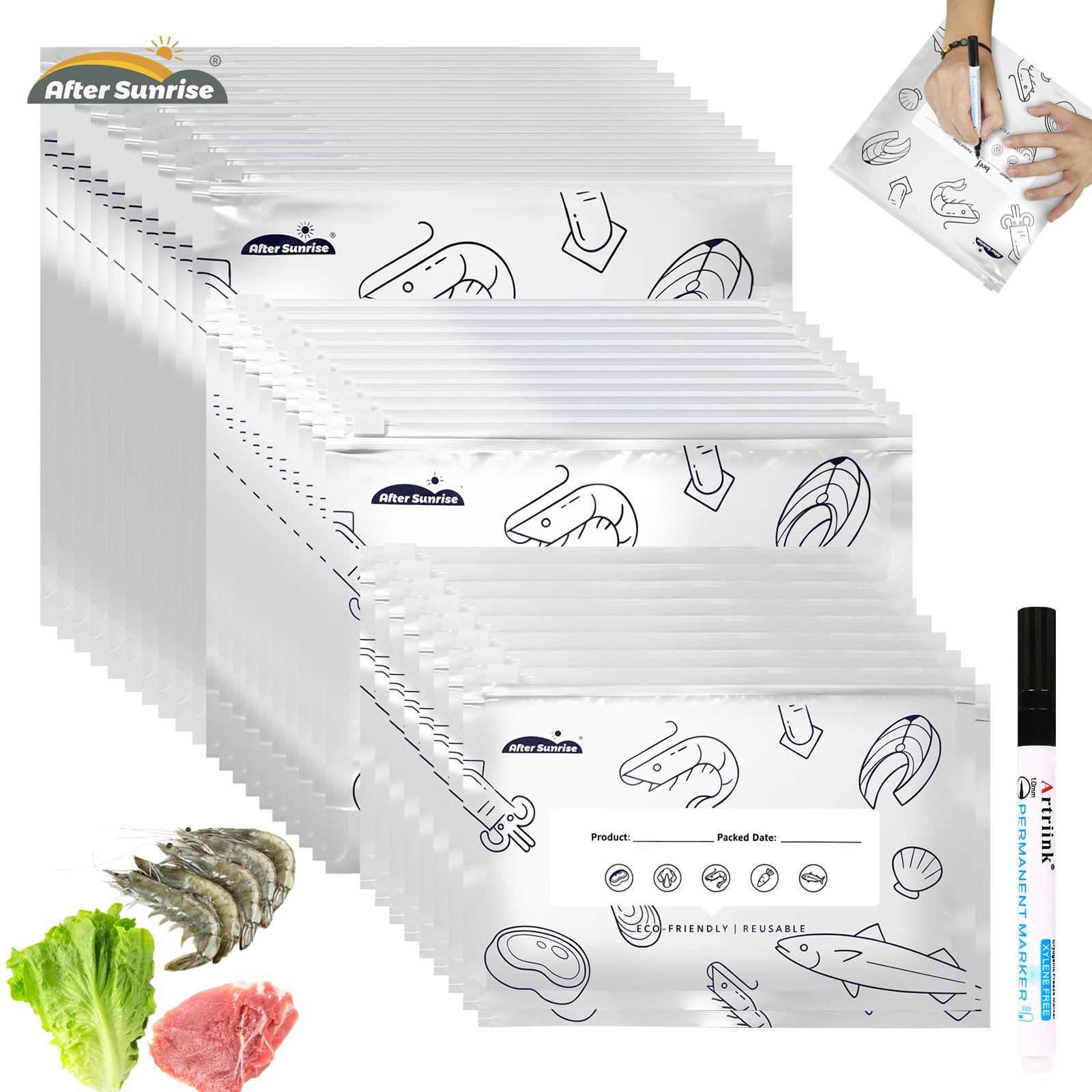 Reusable Zip Bag - 【Gekoelde Voedselproducten】Herbruikbare, afsluitbare opbergzakken van aluminiumfolie,