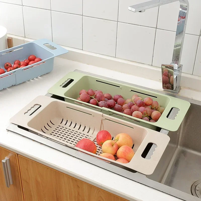Travel Kitchen Accessories - Keuken Draagbare Verstelbare Afdruiprek Gootsteen Afvoermand