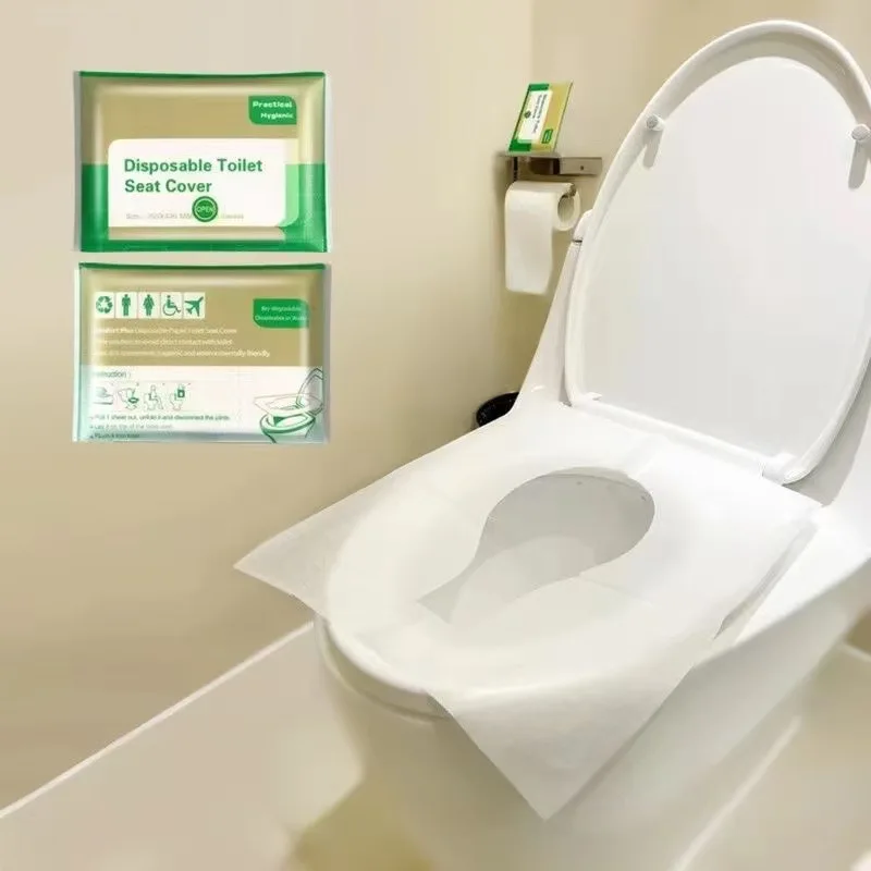 Travel Accessories Set - 1-10 Wegwerp doorspoelbare toiletbrilhoezen, draagbaar voor