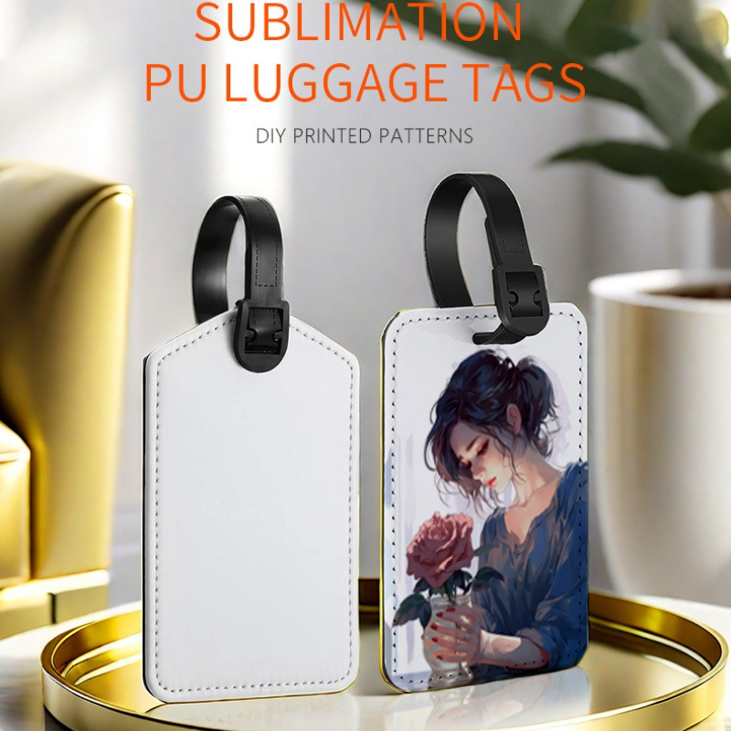 Travel Accessories High End - Aangepaste afbeelding PU lederen bagagelabels Aangepaste