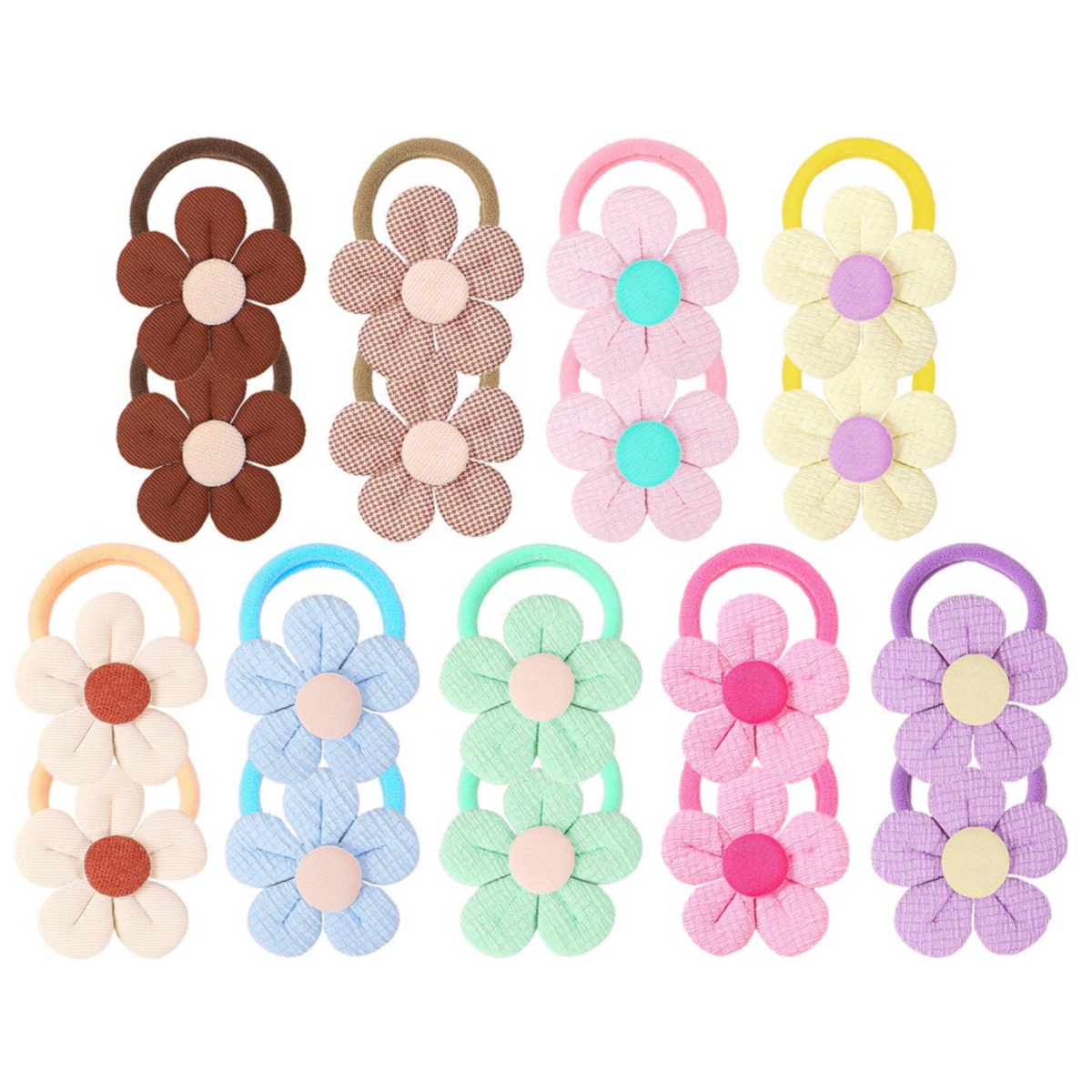 Travel Accessories For 6 Year Old - 18 stks Zonnebloem Haarbanden Kinderen Meisjes