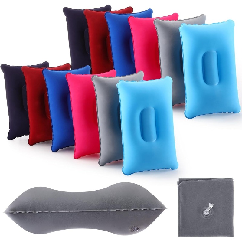 Travel Pillow Inflatable - Draagbaar opvouwbaar opblaasbaar luchtkussen voor buitenreizen,