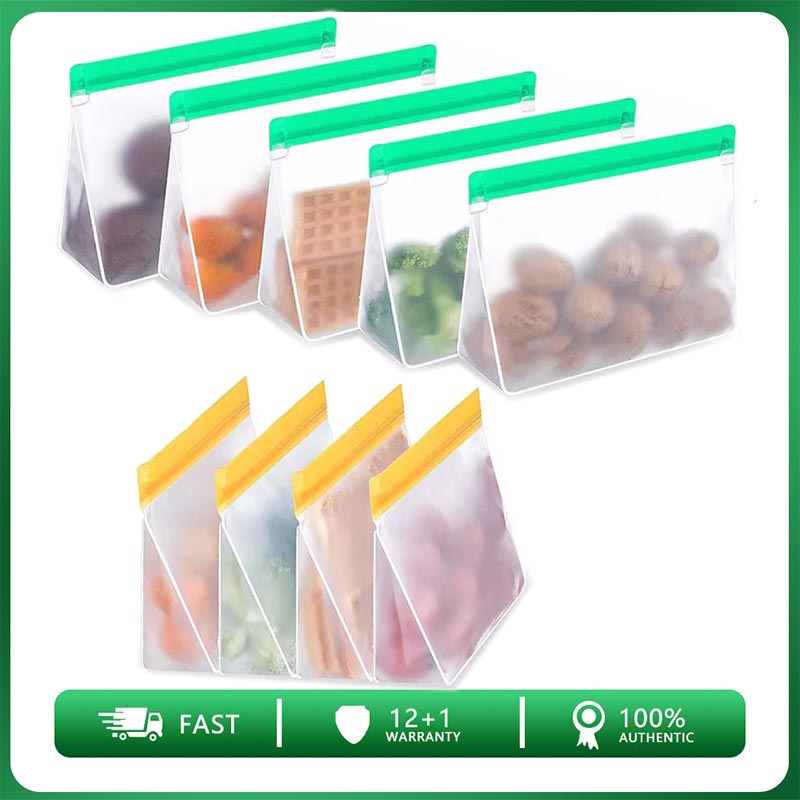 Reusable Zip Bag - Herbruikbare Voedselopbergtas Upgrade Lekvrije Top Stand-Up