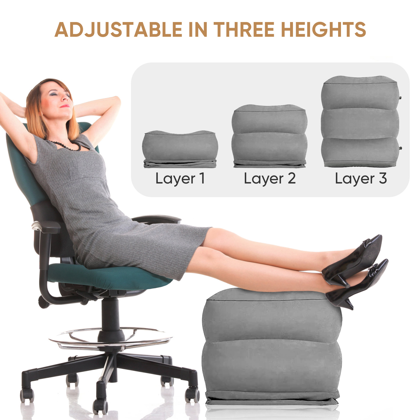 Vliegtuigvoetsteun Reisvoetste - Travel Pillow Inflatable recensie en prijs