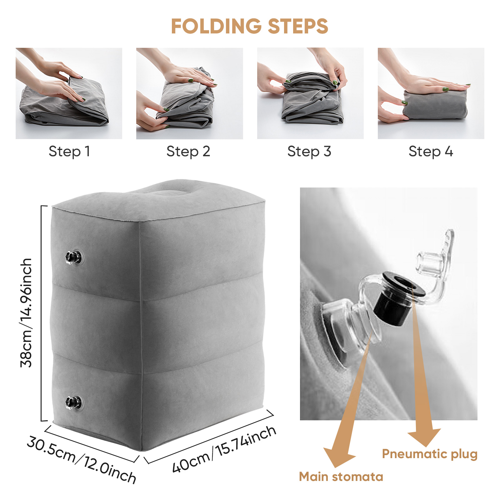 Vliegtuigvoetsteun Reisvoetste - Travel Pillow Inflatable recensie en prijs