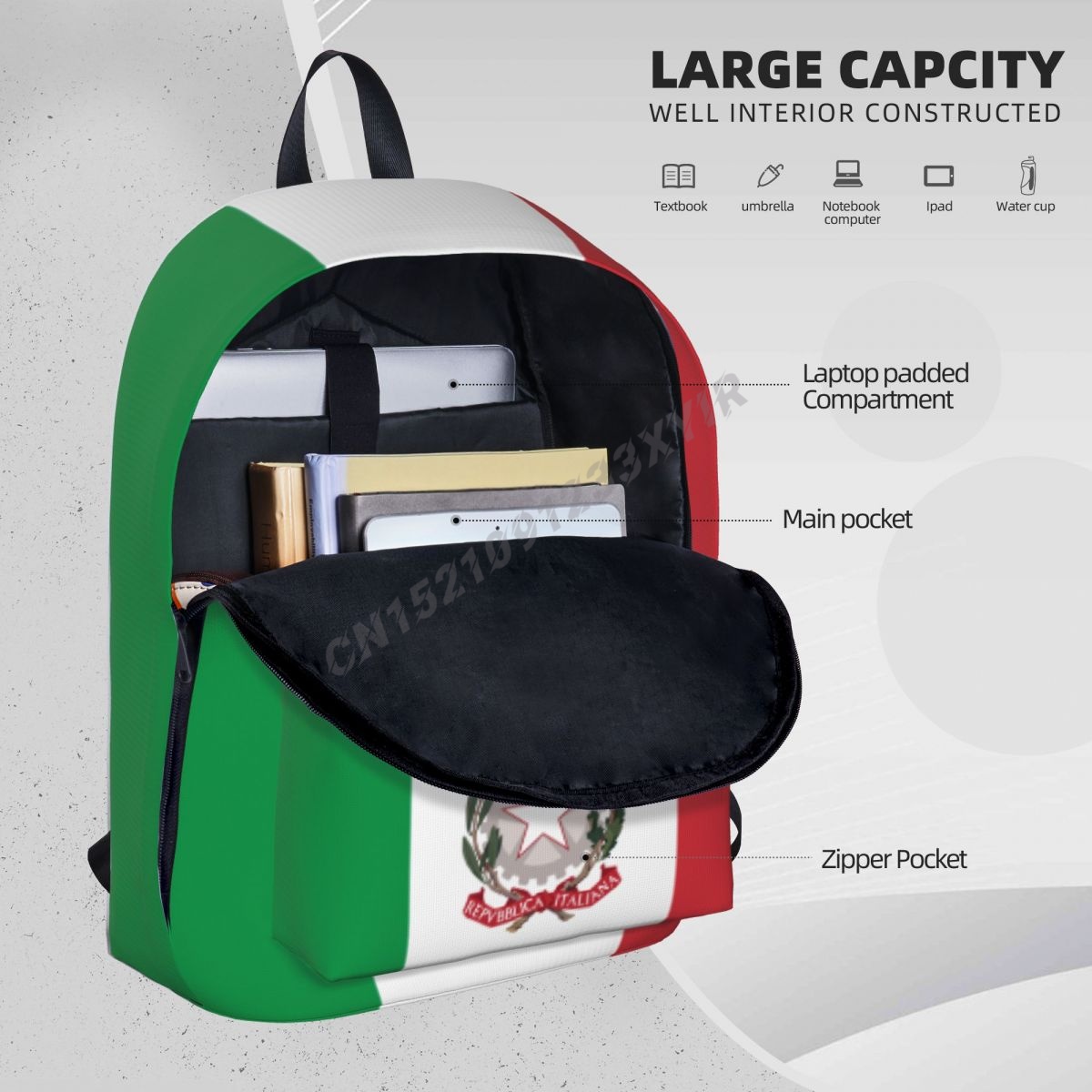 Unisex rugzak Italië vlag Ital - Travel Accessories Italy recensie en prijs