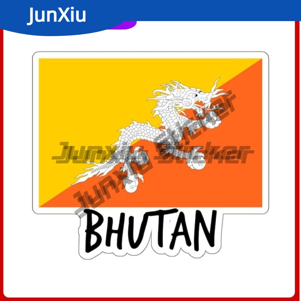 Bhutan Vlag Avontuur Reizen St - Sticker Luggage Decorative recensie en prijs