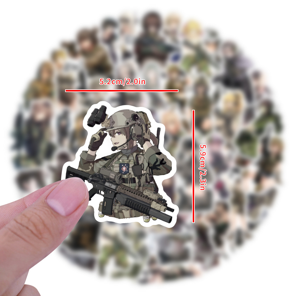 60 stuks cartoon militaire ani - Sticker Luggage Decorative recensie en prijs