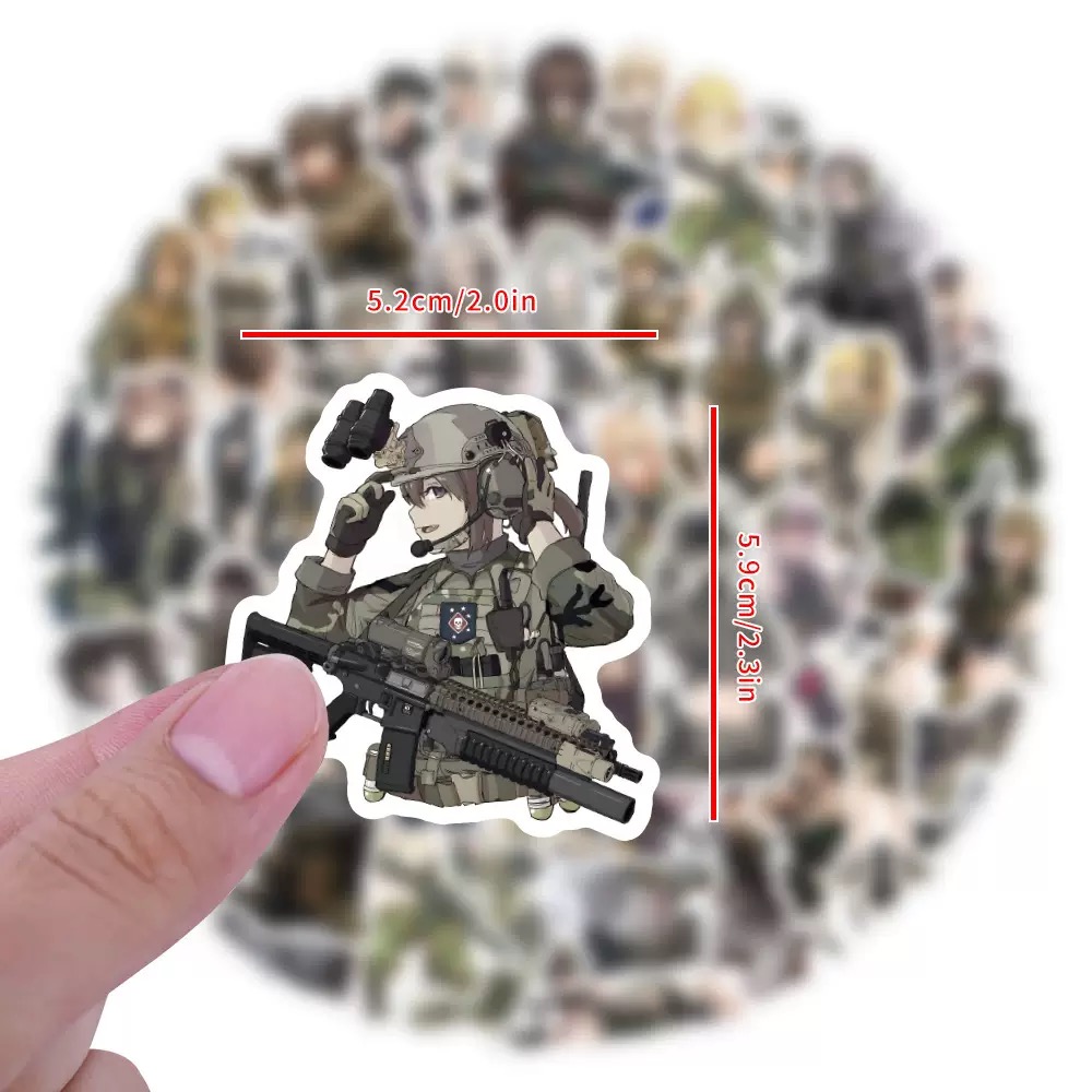 60 stuks cartoon militaire ani - Sticker Luggage Decorative recensie en prijs