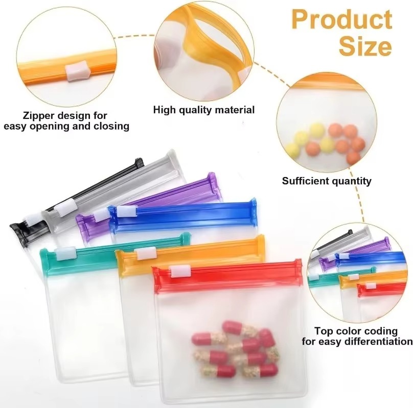 Mini kleurrijke pillen dispens - Reusable Zip Bag recensie en prijs