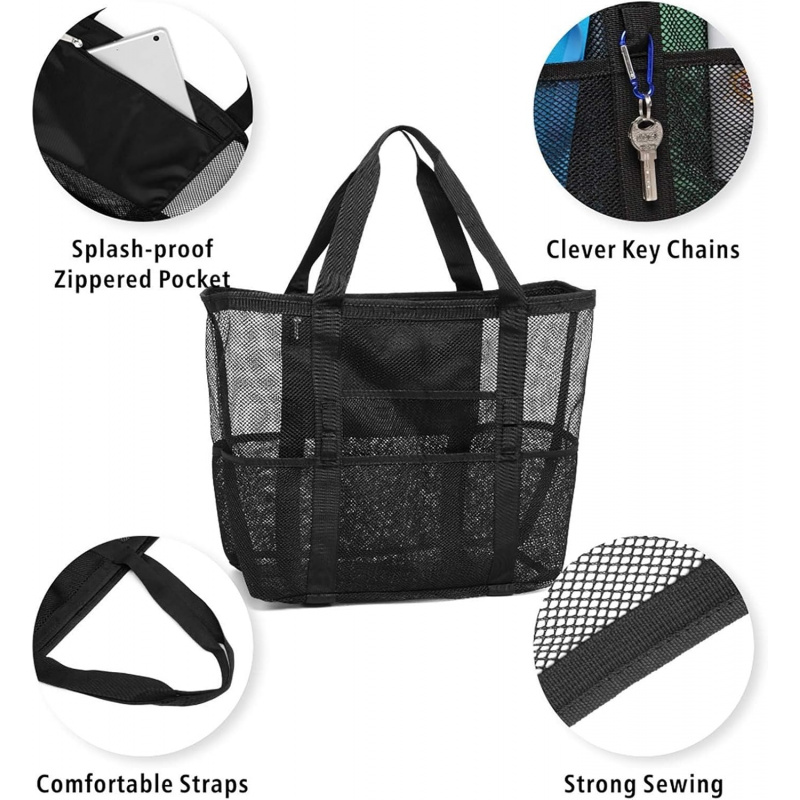 Oversized strandtas van mesh m - Travel Accessories Must Have recensie en prijs