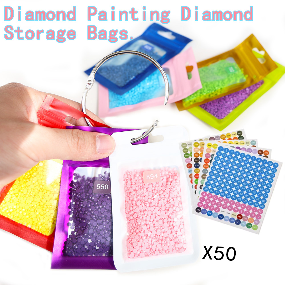 50 stuks diamant schilderij kr - Reusable Zip Bag recensie en prijs