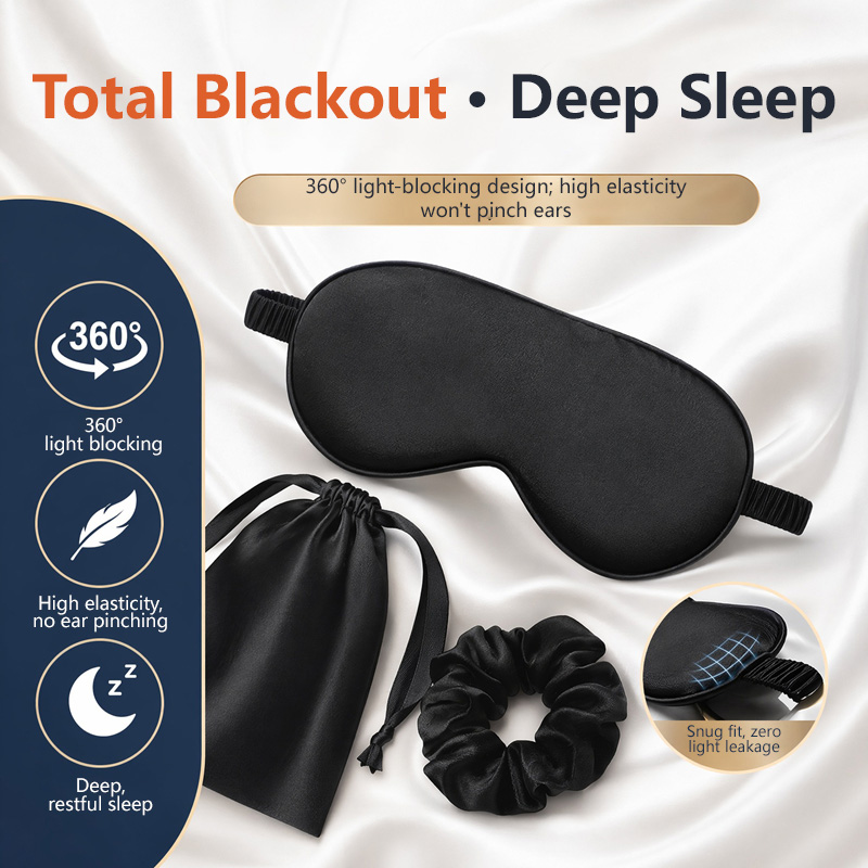 Zijden oogmasker 3-delige set  - Travel Accessories Set recensie en prijs