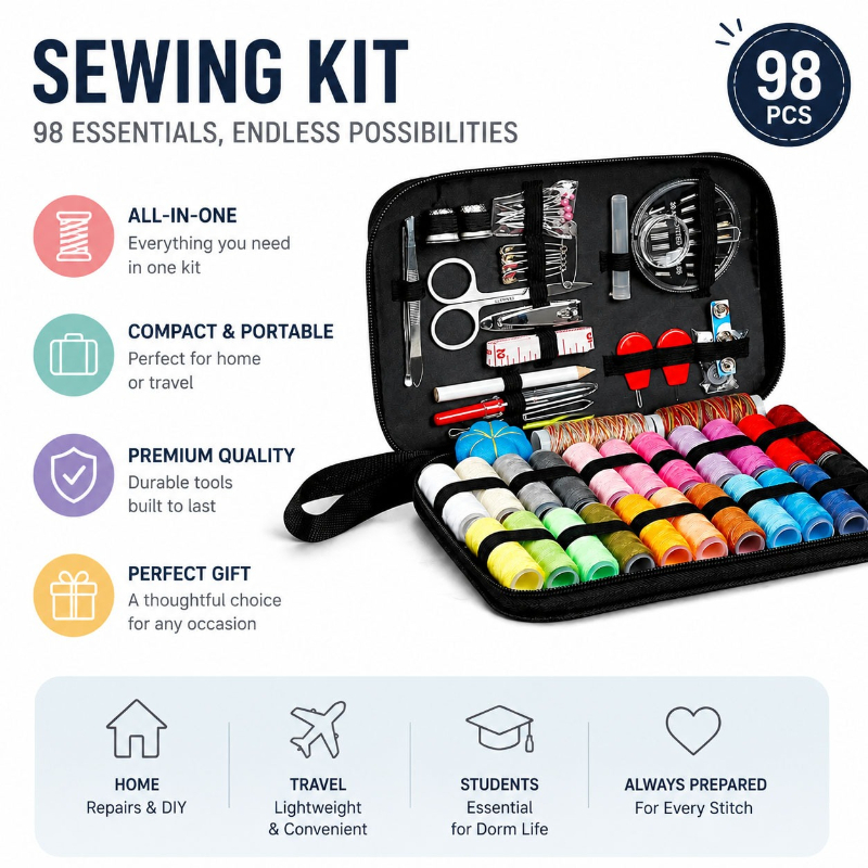 68/98-delige naaigereedschapse - Travel Accessories Set recensie en prijs