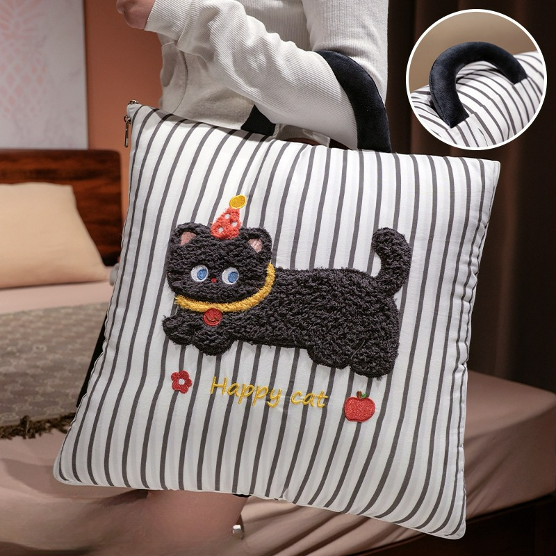 Cartoon gestreepte kussen-deke - Travel Pillow Inflatable recensie en prijs