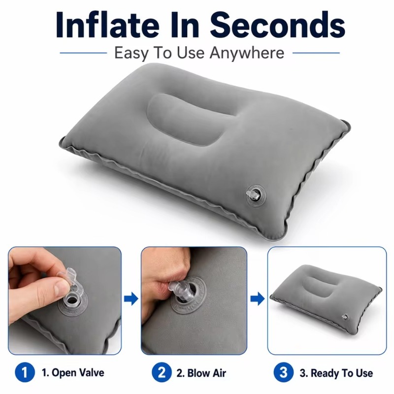 Draagbaar opvouwbaar opblaasba - Travel Pillow Inflatable recensie en prijs